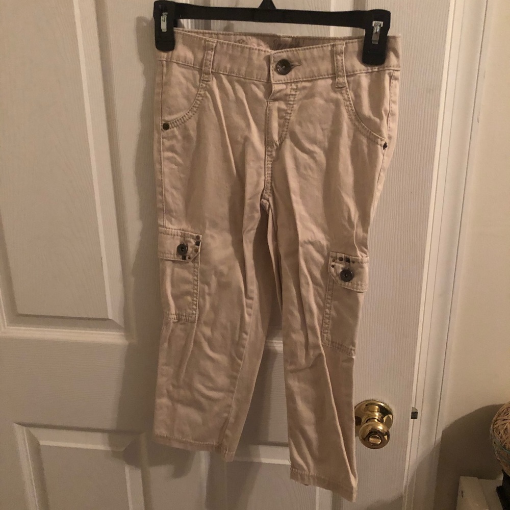 Kids tan cargo bottoms